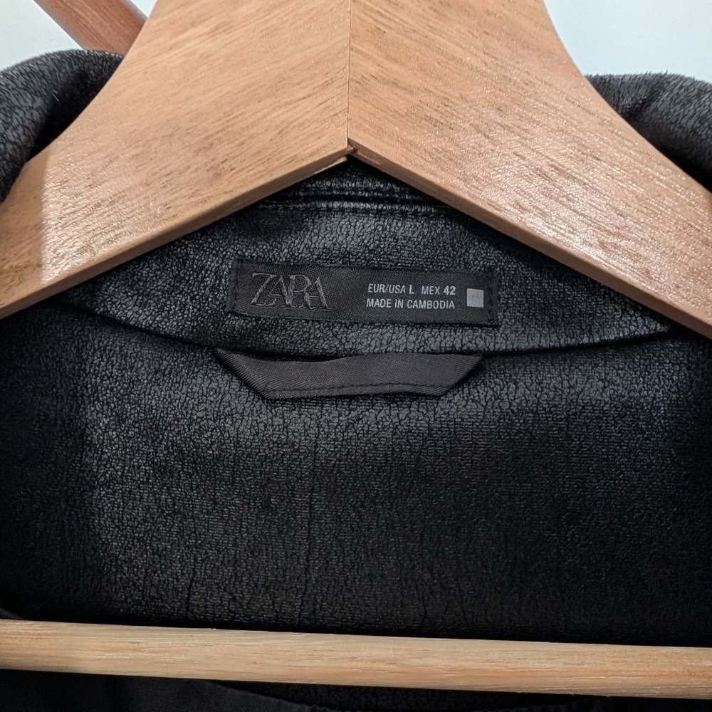 Zara Textured Black Jacket - Picture 5 of 6